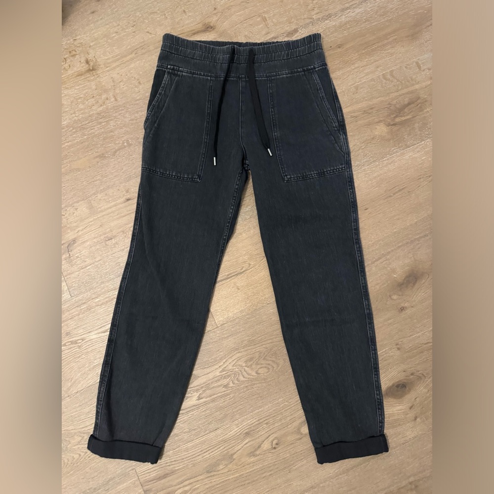 James Perse Straight Leg Jeans in Charcoal Black